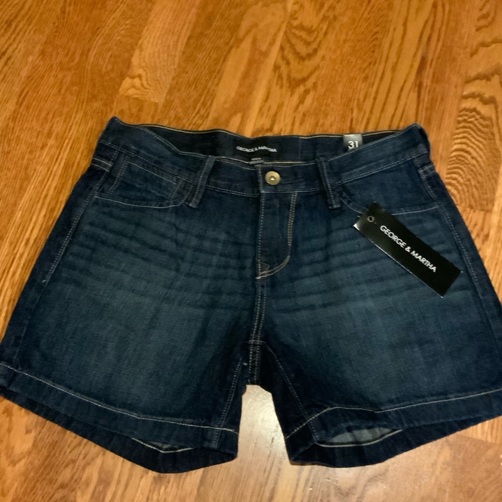 Shorts Blue Jean George and Martha Dark Wash Size 31 New With Tags #W4